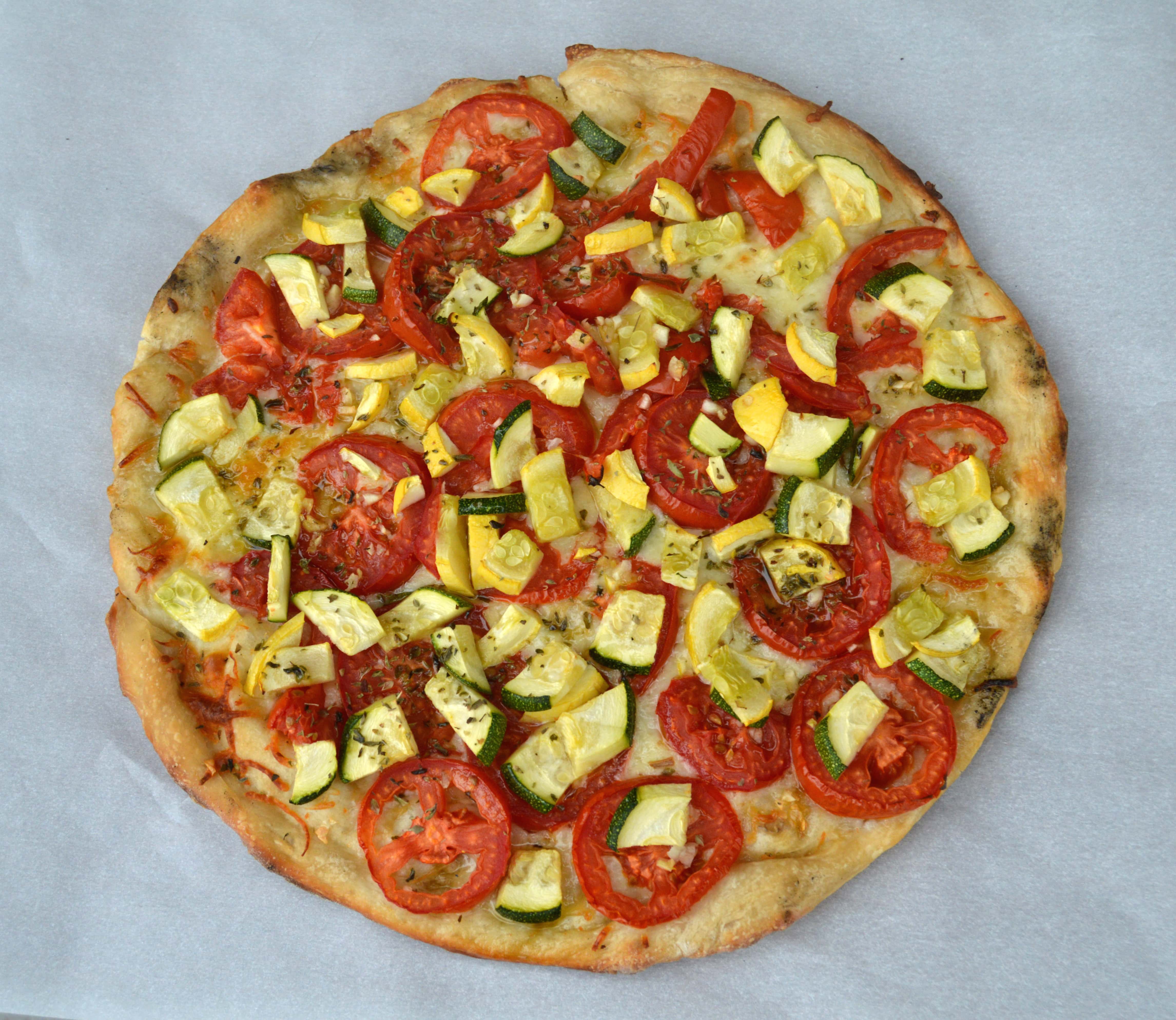 Inside out summer pizza