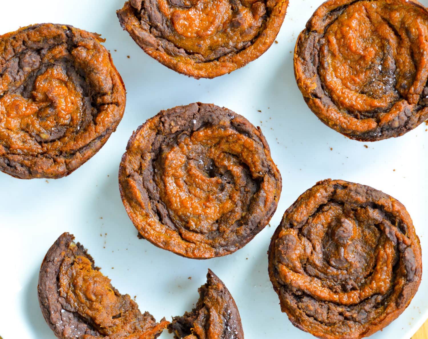 Pumpkin Swirl Salted Brownies