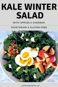 Recipe for Kale Salad with apple & cheddar
