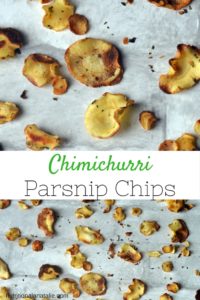 Recipe for baked veggie parsnip chips. Gluten-free, vegan and healthy chips