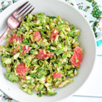 Recipe for winter slaw with brussels sprouts and grapefruit