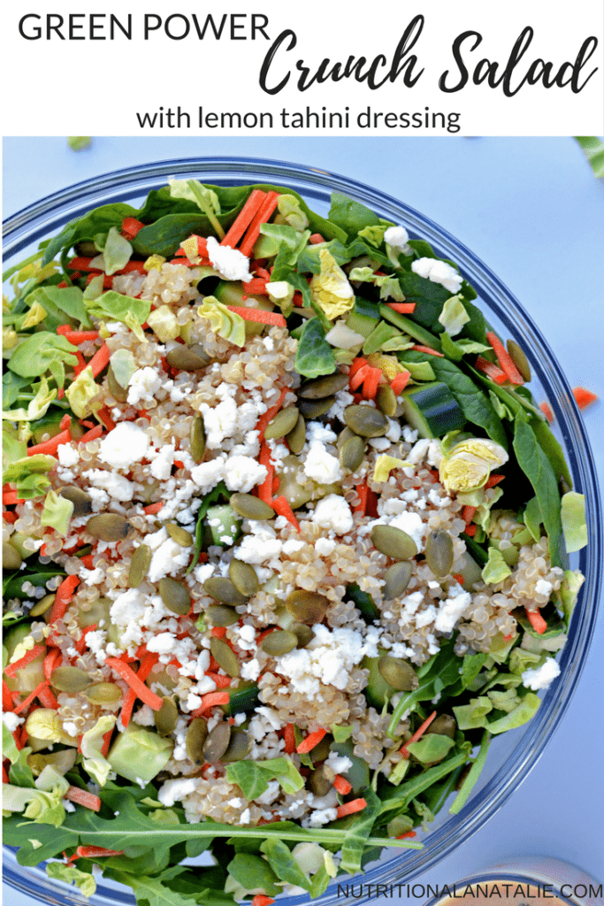 Arugula Salad with Quinoa and Tahini Dressing