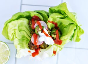 Recipe for Brussels Sprout & Bibbed Lettuce Taco