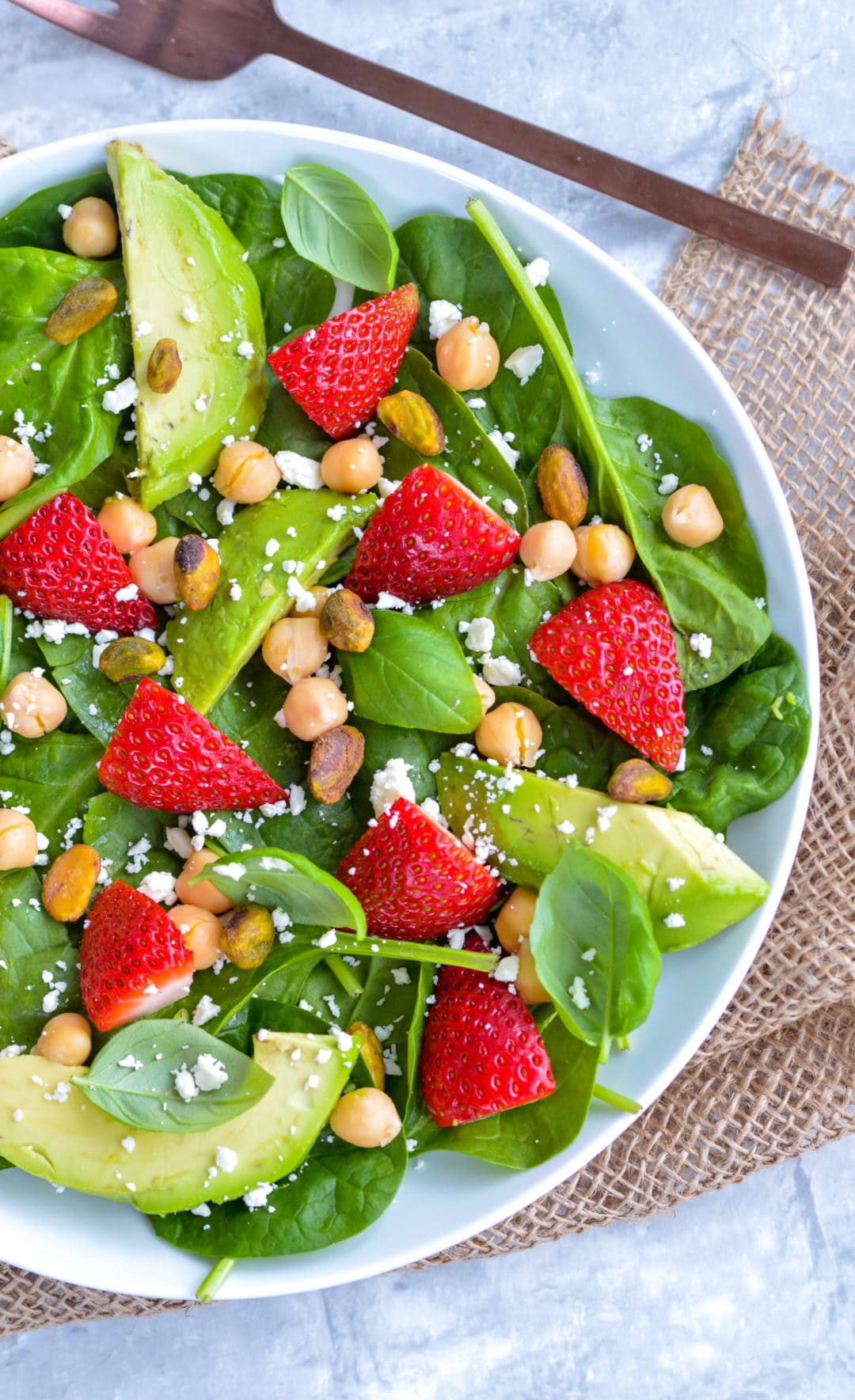 Strawberry Spinach Salad with Avocado