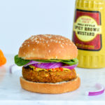 Vegan Veggie Burger Recipe. Made with tempeh. High in protein & gluten-free. #vegan #glutenfree #tempehrecipe #veggieburger