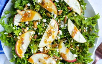 Frisée Salad with Apples & Goat Cheese and Maple Vinaigrette