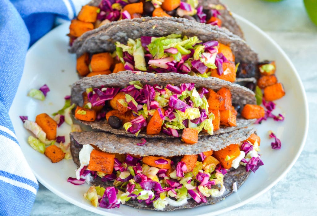 butternut squash tacos with cabbage slaw