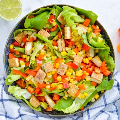 Butterhead Lettuce Salad Recipe with Vegan Tofu Croutons Butterhead Lettuce Salad Recipe with Vegan Tofu Croutons