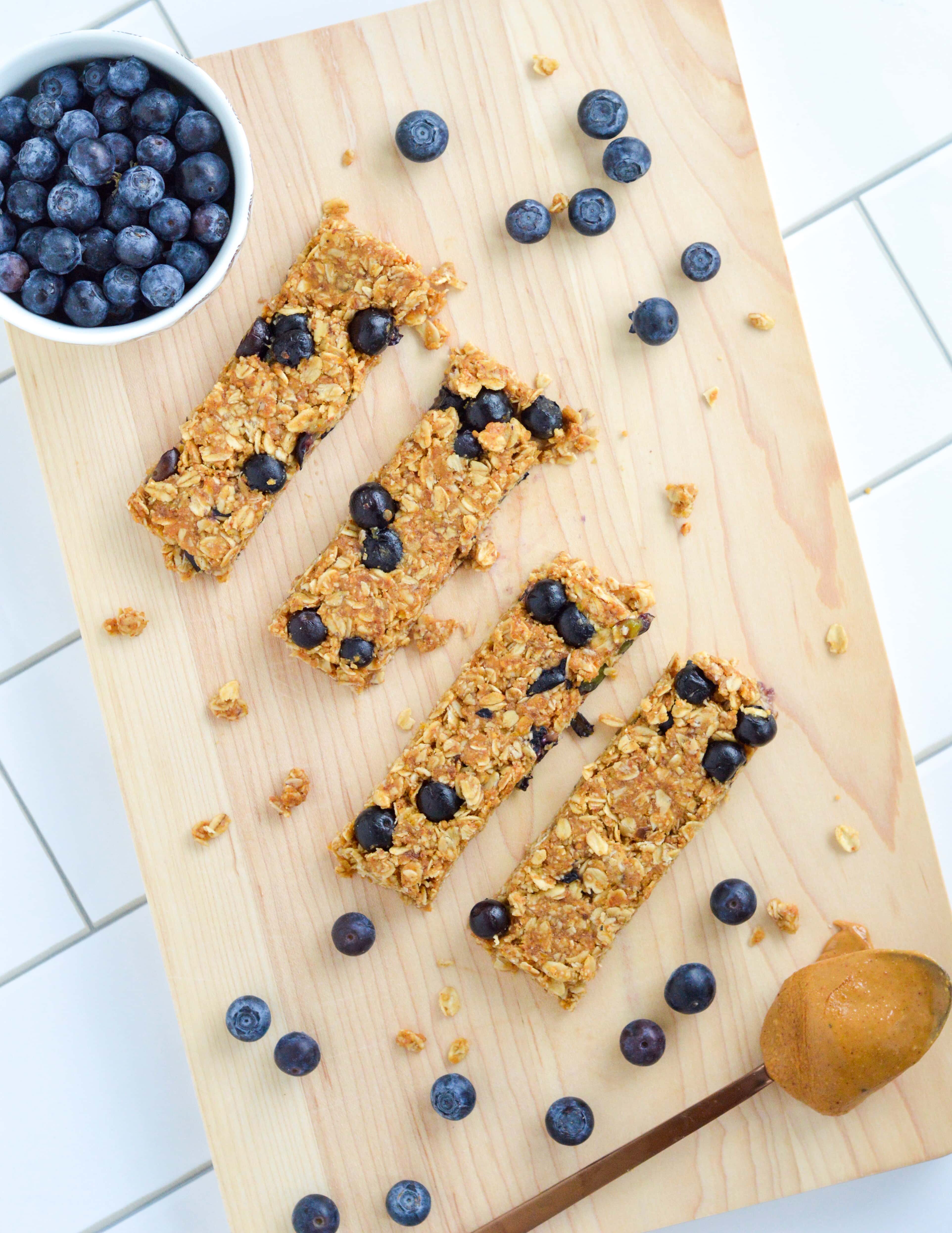 Healthy Blueberry Granola Bars No Bake Vegan Recipe