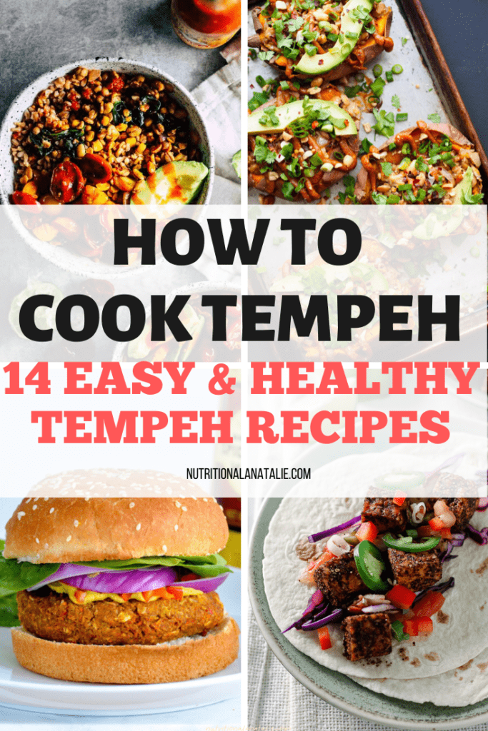 Tempeh is a simple vegan protein that is easy to cook. These 14 recipes are some of BEST healthy tempeh recipes for breakfast, lunch and dinner! #tempeh #simplerecipes #vegantempeh #vegetarianrecipes #tempehrecipes