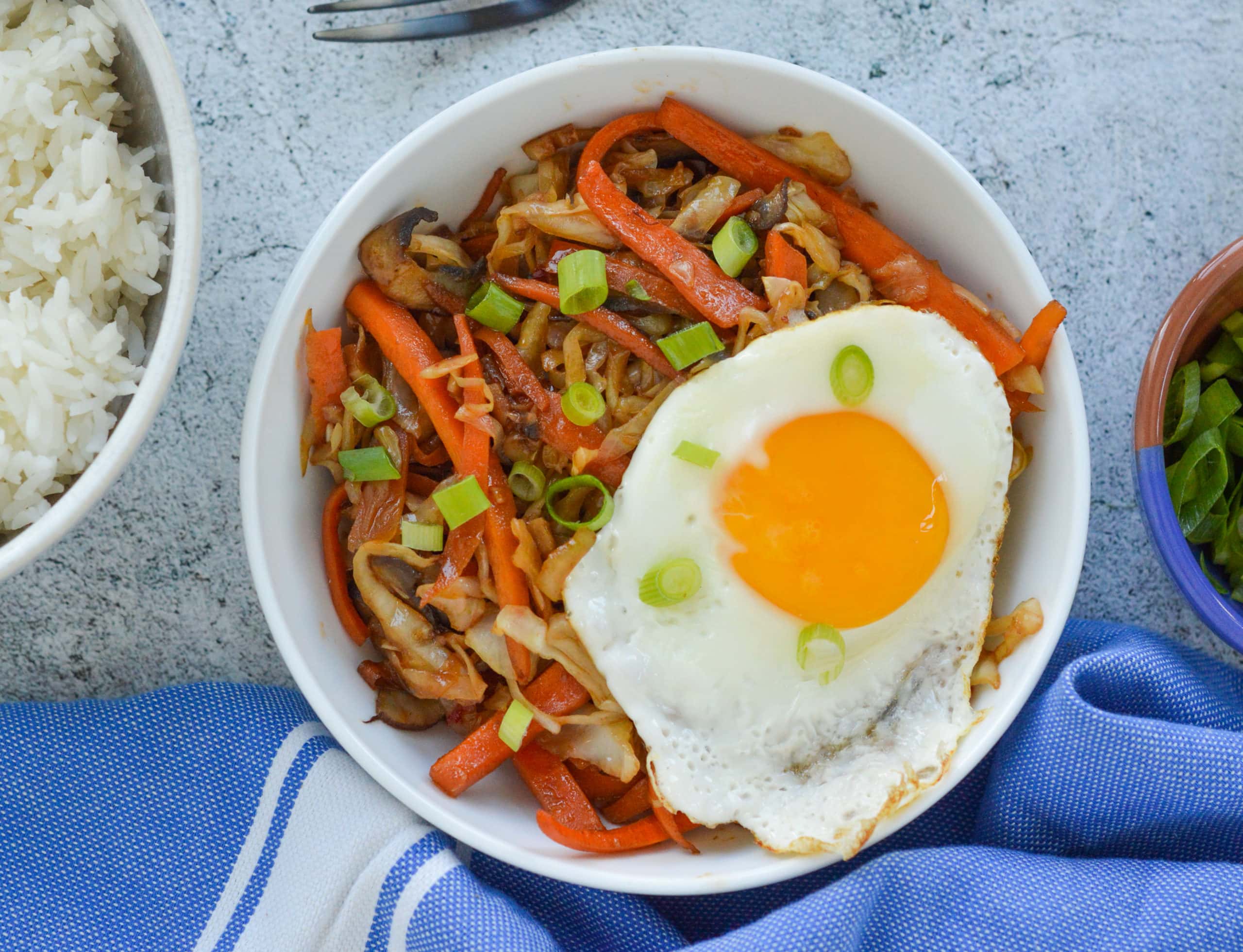 Vegetarian Egg Roll In A Bowl Recipe | 15 Minute Easy & Healthy Dinner