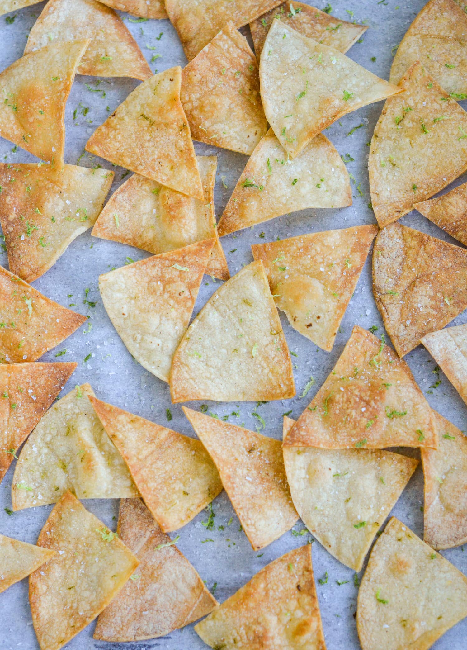 Homemade Baked Tortilla Chips with lime Greeenletes