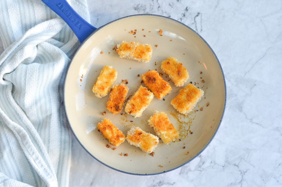 Vegan Tofu (Chicken) Nuggets Crispy Golden Brown Healthy Nuggets