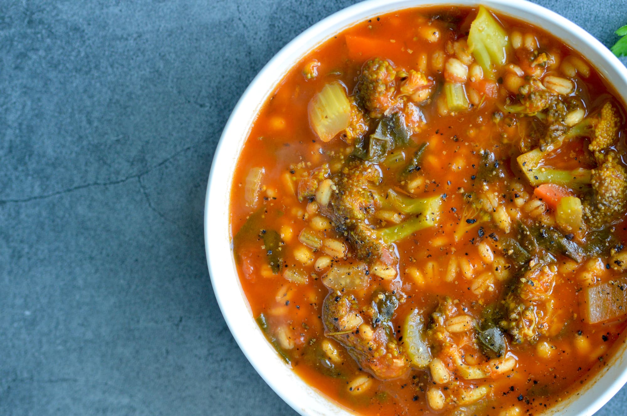 Veggie Barley Soup Easy Vegan OnePot Soup Recipe