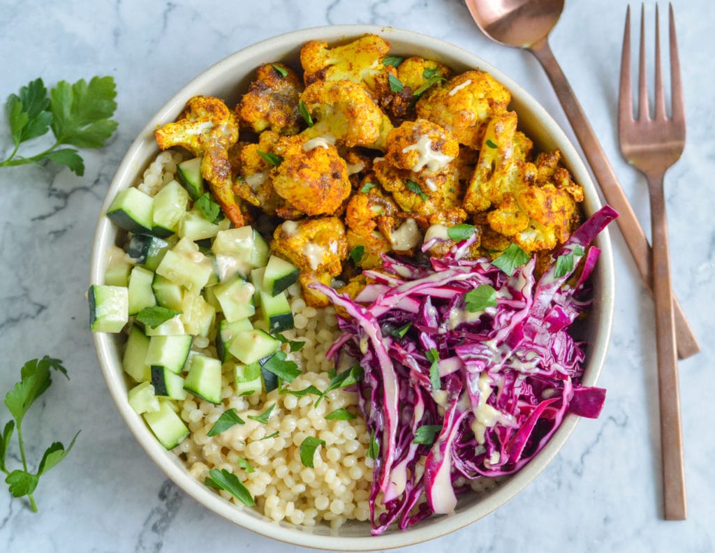 cauliflower grain bowl