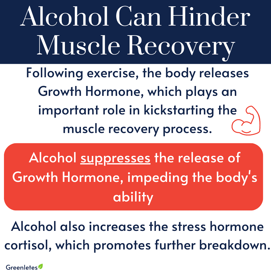 alcohol can hinder muscle recovery