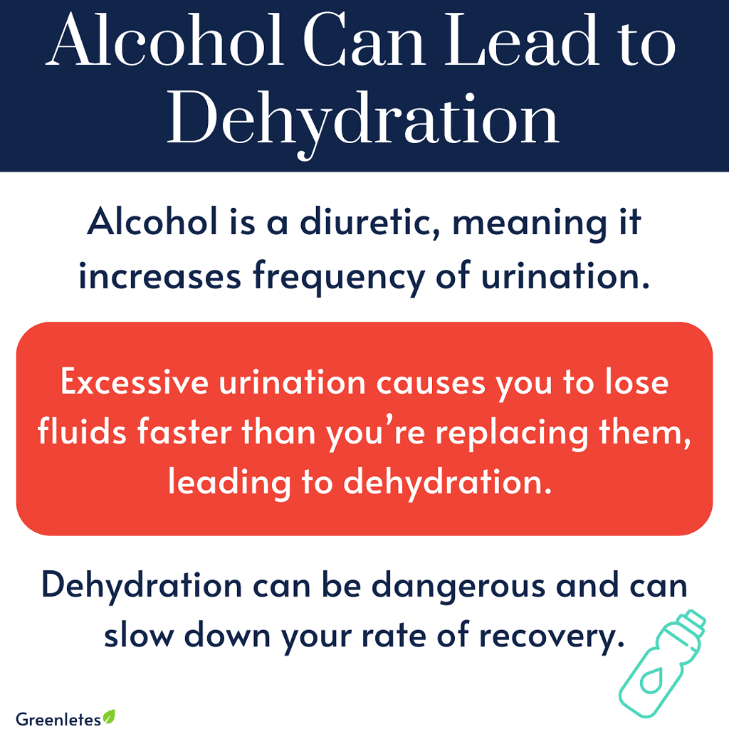 alcohol can lead to dehydration